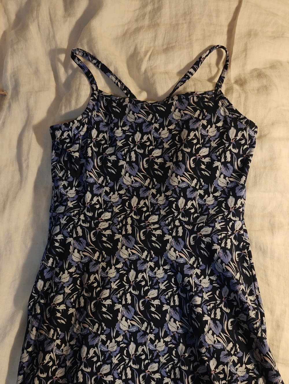 PACT Spaghetti Strap Dress Floral Pattern